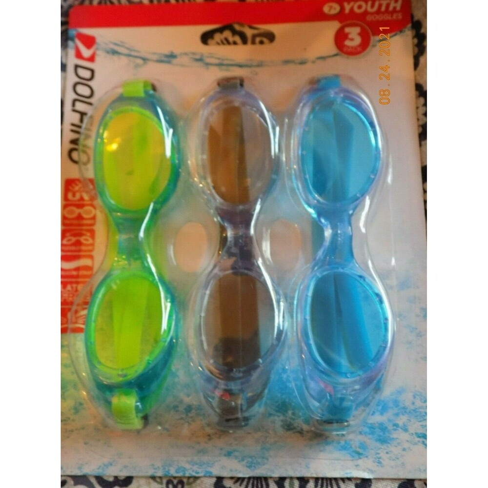 New Dolfino youth children kids swim goggles multipack